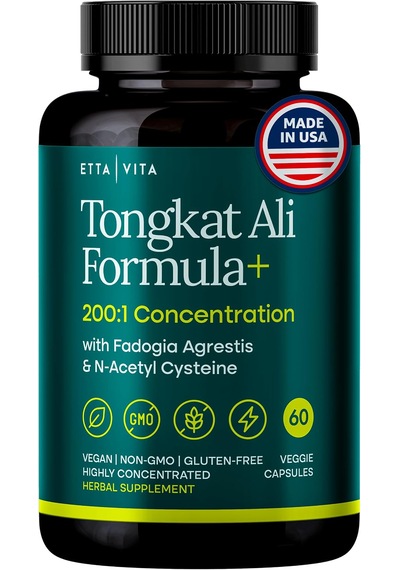 Etta Vita Tongkat Ali Longjack 200:1 Str.ong Formula With Fadogia Agrestis 60 Veggie Kapsül Orijinal Usa Menşeii Dmmedicineden