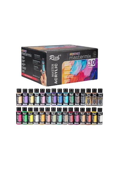 Rich Mastermix 30x60ml Supermix Akrilik Boya Seti / 19847 Diğer