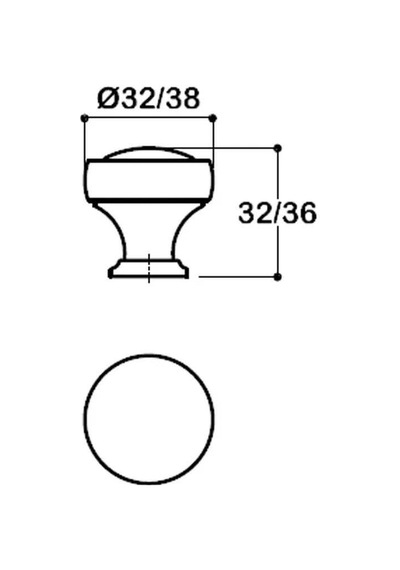 System Düğme Mobilya Kulbu Parlak Nikel 32mm Kulp Sy1935 0032 Pn Çok Renkli
