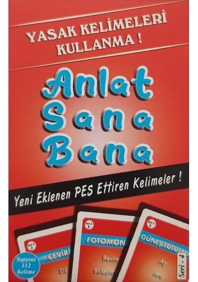 Anlat Sana Bana Yasaklı Kelime Kart Oyunu Kırmızı