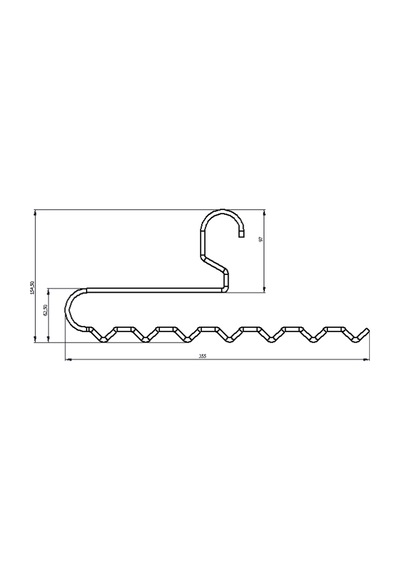 5'li Mat Siyah Zigzag Metal Askı, Pantolon, Şal, Eşarp Ve Kemer Düzenleyici