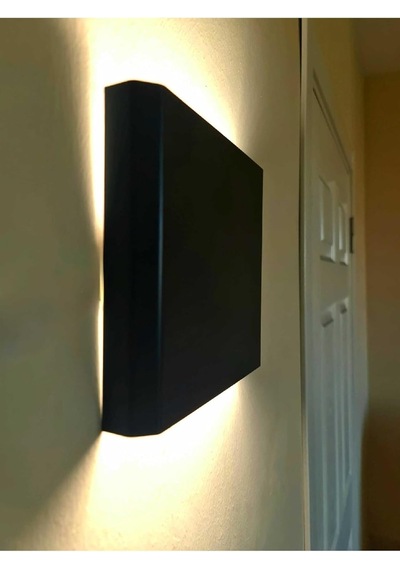 Dekoratif Çift Yönlü Duvar Aplik - 4w - Siyah Kasa - 19x17cm 6500k Beyaz İşık 6500k Beyaz Işık Diğer