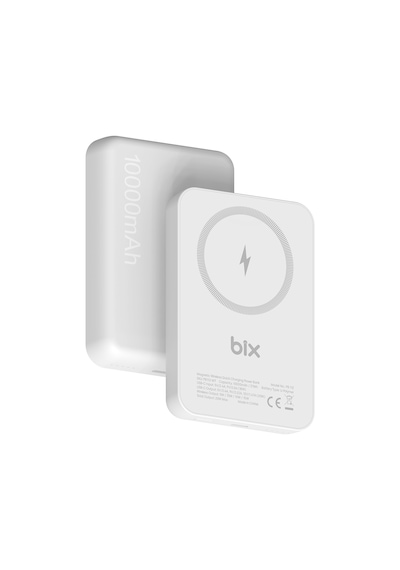 Bix PB112 10000 mAh 15 W Kablosuz Şarj Destekli Powerbank Beyaz