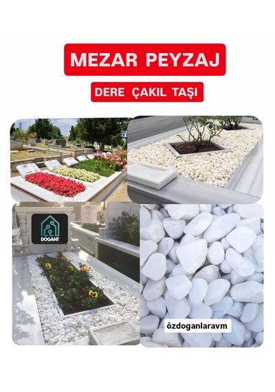 Mezar Peyzaj Dere Çakıl Taşı 2 Kg