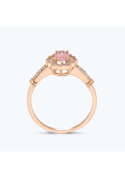Altınbaş Pırlanta Pembe Safir Oval Yüzük Pnf001pps-14k