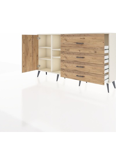 Arges Konsol 4 Raflı 4 Çekmeceli Tek Kapaklı 176x30x99 Aytaşı-çam Atlas Çam - Aytası Arges Konsol 4 Raflı 4 Çekmeceli Tek Kapaklı 176x30x99 Aytaşı-çam Atlas Çam - Aytası