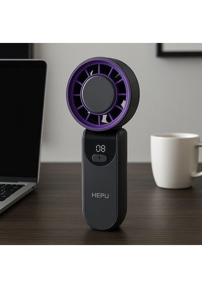 Hepu Hp-f18 Sessiz Çalışan Usb Şarjlı El Tipi Üfleme + Mini Fan