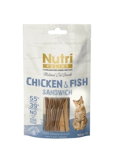 Nutri Feline Tahılsız Tavuklu Ve Balıklı 50 Gr Kedi Ödül Maması