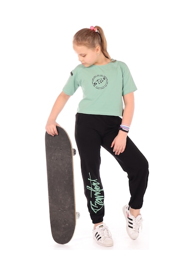 Toontoy Kids Toontoy Kız Çocuk Style Baskılı Eşofman Takım Yeşil