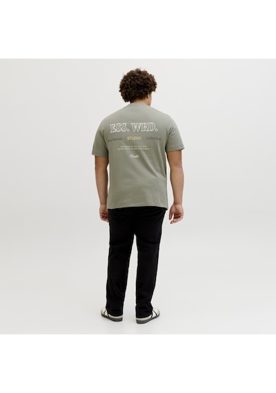 Jack & Jones Büyük Beden Baskili Wide Fit Tisört - Urban - 12279891 Çok Renkli