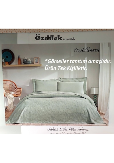Özdilek Rf -yeşil- Jakar Lux Z Tek Kişilik Pike Takımı