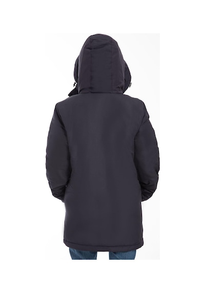 Spor Kadın Polarlı Su Ve Rüzgar Geçirmez Kapüşonlu Kışlık Mont & Kaban & Parka-201 Taş
