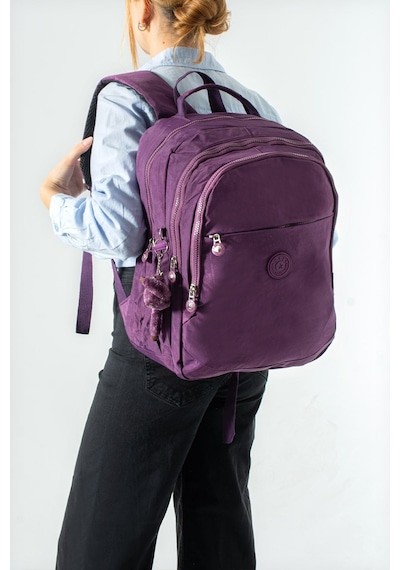 Ultra Hafif Çok Cepli Orta Boy Sırt Çantası Mor Model: 571-3k