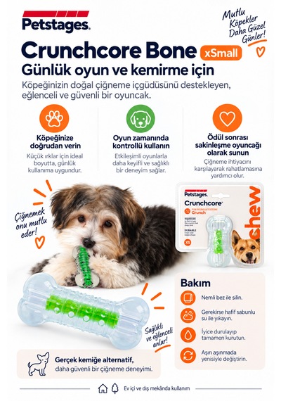 Petstages Crunchcore Bone Dog Chew Toy Köpek Oyuncağı Xsmall