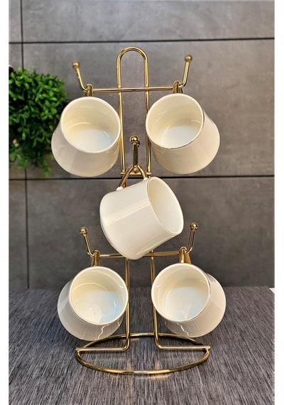 Gold Fincan Askısı Bardak Kupa Askılığı Metal Diğer