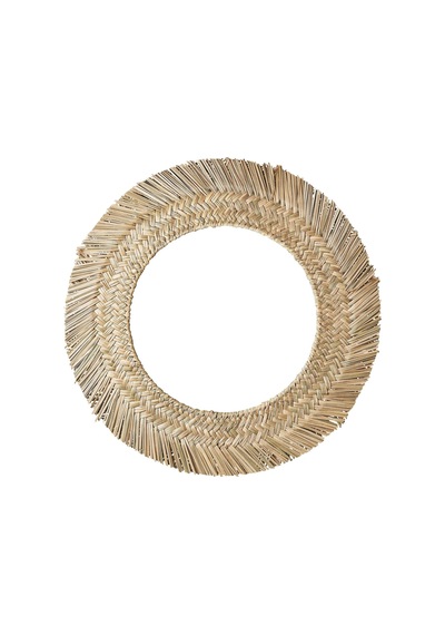 Vrıgstad Yuvarlak Ayna, Saz El Yapımı, 63 Cm Şeffaf