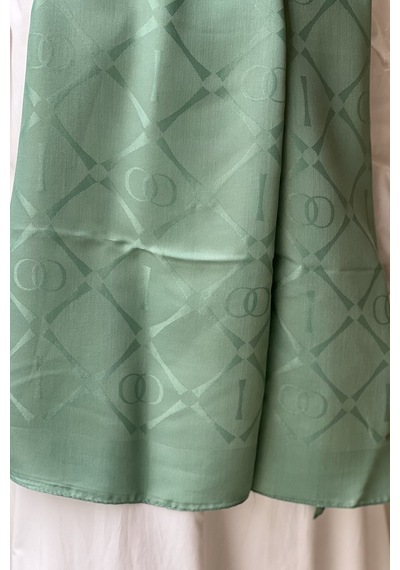Imannoor İmannoor 3040 I Baklava Ramy Jakar Şal 70x200 Mint Yeşil