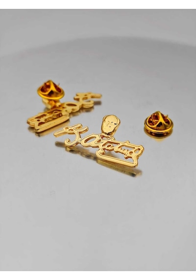 Yörük Tasarım 4 Lü Yaka Rozeti Gold Set Altın