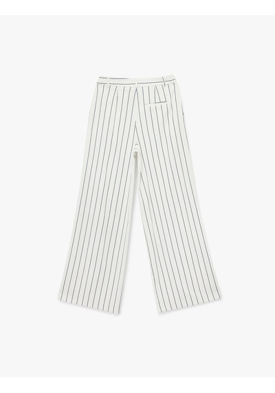 Koton Pileli Çizgili Viskon Karışımlı Geniş Paça Pantolon Lacivert Çizgili 6wak40082pw 7s2 Koton Pileli Çizgili Viskon Karışımlı Geniş Paça Pantolon Lacivert Çizgili 6wak40082pw 7s2