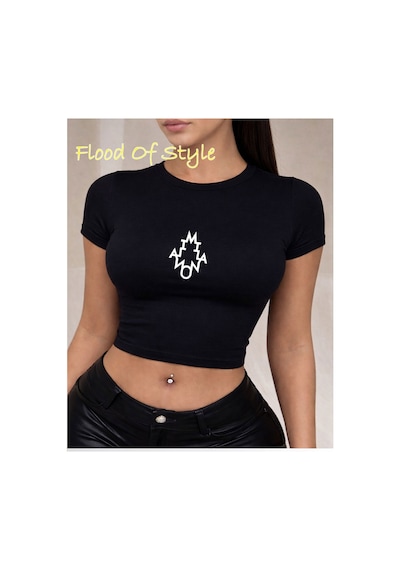 Flood Of Style Siyah Babby Tee Milano Özel Tasarım
