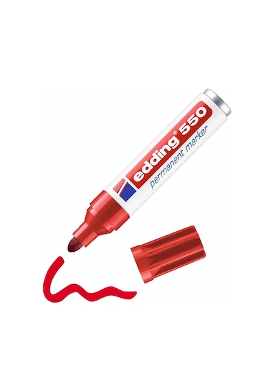 Edding 550 Kırmızı Uç Marker Kalem Kırmızı