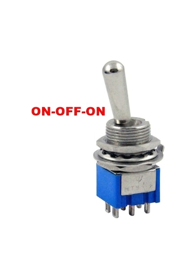Mr-148h 12mm Toggle Swıtch On-off-on 6 Bacaklı Mts-203l