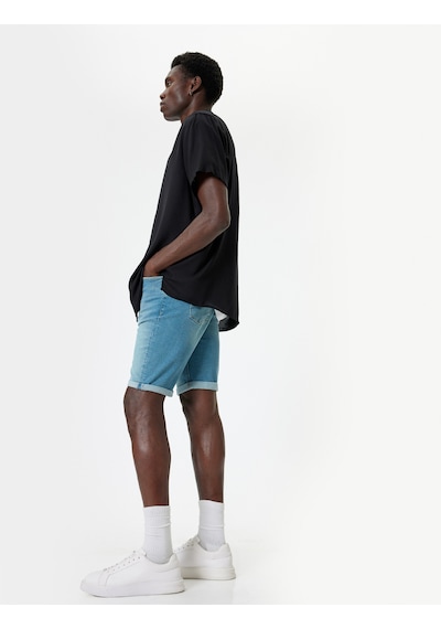Koton Slim Fit Kot Şort Bermuda Katlamalı Paça Cep Detaylı Pamuklu Orta İndigo 4sam40030ıd İndigo Koton Slim Fit Kot Şort Bermuda Katlamalı Paça Cep Detaylı Pamuklu Orta İndigo 4sam40030ıd İndigo