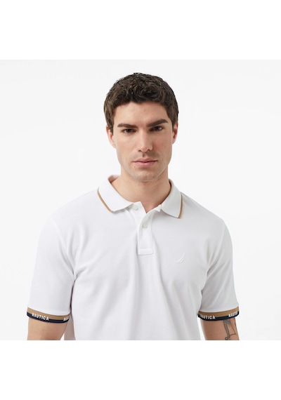 Nautica Regular Fit Polo Yaka Erkek T-shirt K65354t Beyaz