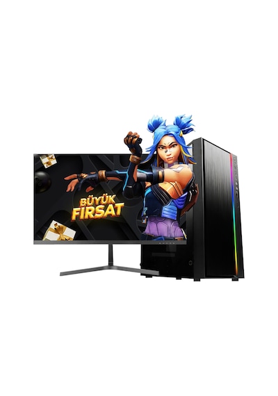 Ramtech Astral KX20-M i5-12400F 32 GB 480 GB SSD 2 GB R5230 24" Dos Masaüstü Bilgisayar