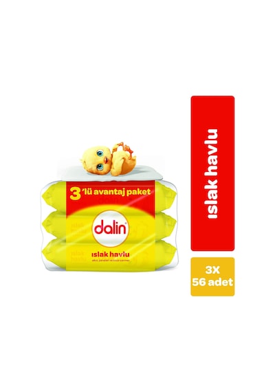 Dalin Klasik Bebek Islak Mendil 3x56 Adet DAL-5400002375