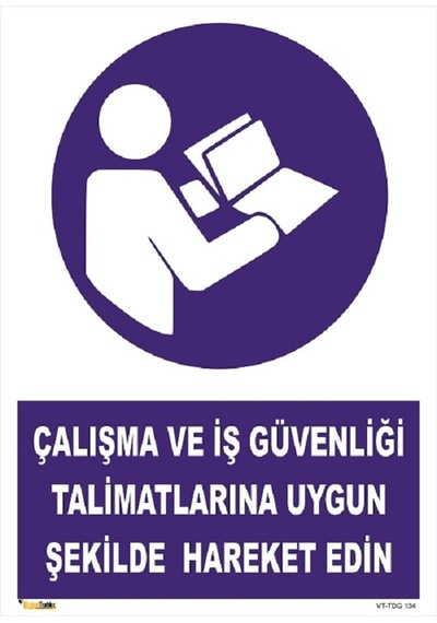Çalışma Ve Iş Güvenliği 35x50 Cm Galvaniz Saç 0,4 Mm
