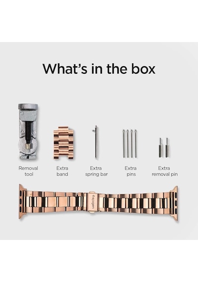 Apple Watch 42mm Seri 12/11/10 İle Uyumlu Kordon Kayış Band Modern Fit Rose Gold - 061mp25944 Çok Renkli