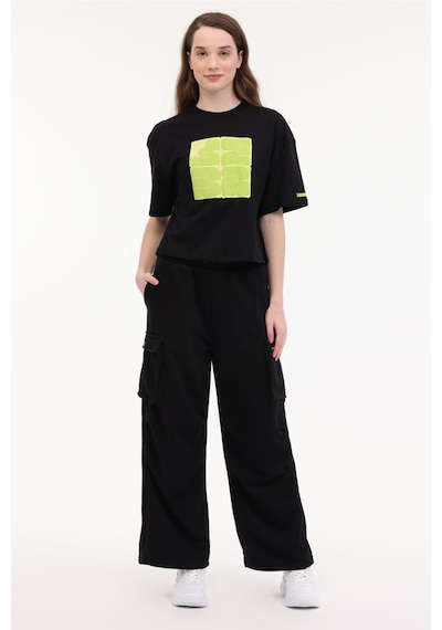 Lumberjack Wl Whıte 11ss9091 5fx Siyah Kadın Kısa Kol T-shirt SIYAH
