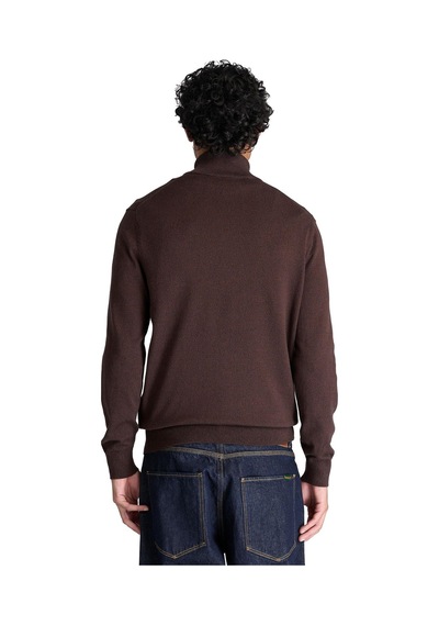 Bc0yhayc361-r Timberland Wıllıams Rıver Cotton 1-4 Zip Sweater Erkek Sweatshirt Kahve Bc0yhayc361-r