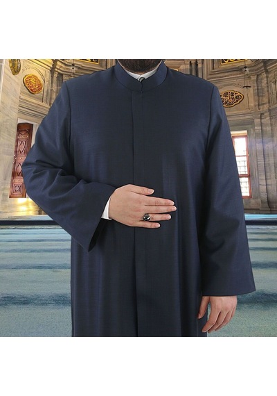 Suyuti Namaz Ve İmam Cübbesi Uzun Koyu Lacivert Enderun Model Çok Renkli