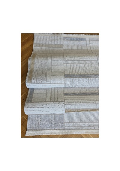 Badelya Home London 003 Krem Multi Bambu Akrilik Yumuşak Modern Özel Kesim Salon Koridor Halısı 003-krem/multi