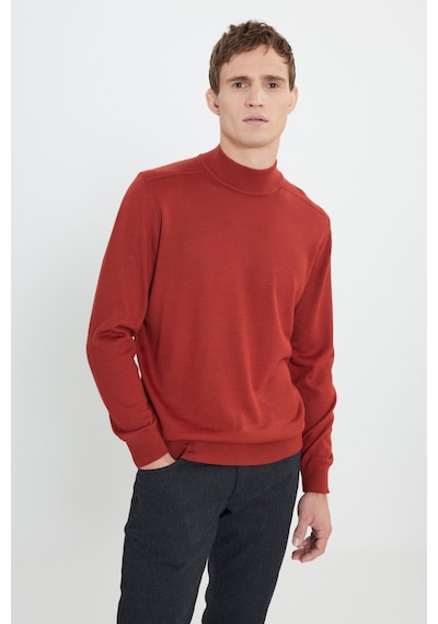 AC&Co / Altınyıldız Classics Erkek Yünlü Sıcak Tutan Standart Fit Normal Kesim Yarım Balıkçı Yaka Triko Kazak Kiremit AC&Co / Altınyıldız Classics Erkek Yünlü Sıcak Tutan Standart Fit Normal Kesim Yarım Balıkçı Yaka Triko Kazak Kiremit