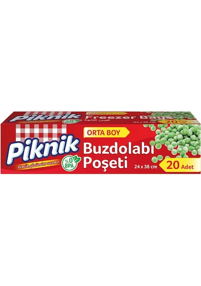 Piknik Buzdolabı Poşeti Orta 20'li