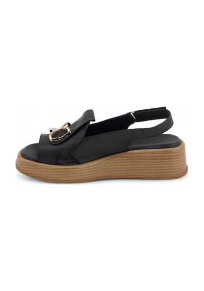 Mammamia D25ys-2780 Deri Comfort Kadın Sandalet Siyah