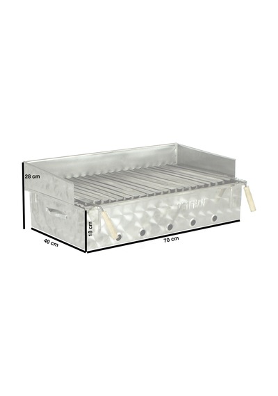 Mth-390 Set Üstü Lama Izgaralı Pervazlı Mangal 70x40