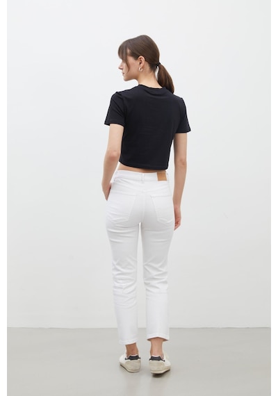 Manuka Bootcut Fıt Denim Pantolon Beyaz