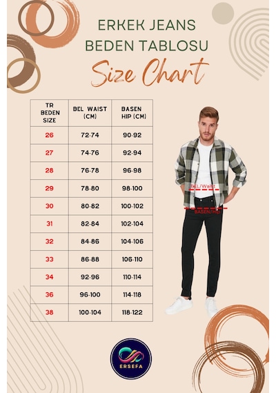 Ersefa Erkek Relaxed Fit Açık Denim Pantolon Fonksiyonel Dayanıklı Kalit Lacivert