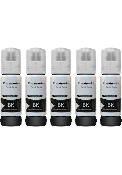 Epson Ecotank L386 İçin5 Adet Siyah Photoink Mürekkep