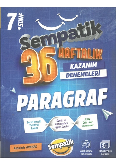 Ünlüler Karması 7. Sınıf Sempatik Serisi Paragraf 36 Haftalık Kazanım Denemeleri