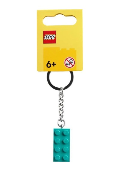 Lego 854303 Bright Bluish Green Key Chain