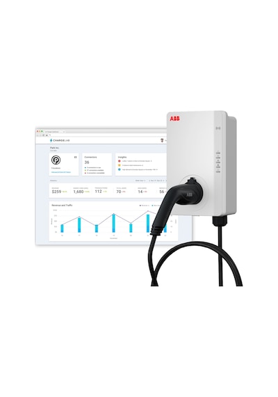 Abb Terra AC 22 KW Duvar Tipi Kablolu Elektrikli Araç Şarj İstasyonu