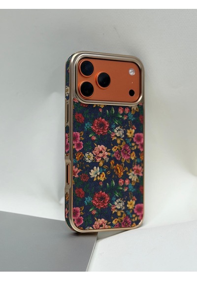 Apple iPhone Uyumlu 17 Pro Max Tuval Kılıf - Egzotik Lotus Desenli Sanatsal Koruyucu 8