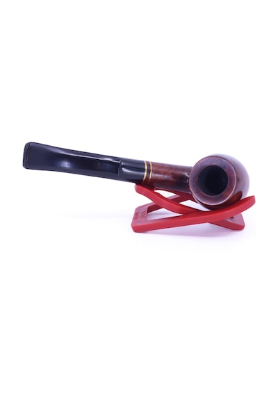 Şahin Kırmızı Yıldız Bent Apple 6mm Filtreli Ebonit Saplı Pipo 237101-113