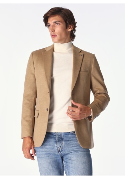 Fabrika Comfort Deve Tüyü Erkek Ceket Regular Fit Düz Ceket Fc4wm-ckt 2409 Camel