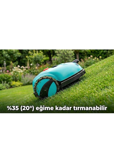 IR200 Akıllı Çim Biçme Robotu Kablosuz 200m² Şarjlı Sınır Teli Gerektirmeyen AI Kamera Sessiz -